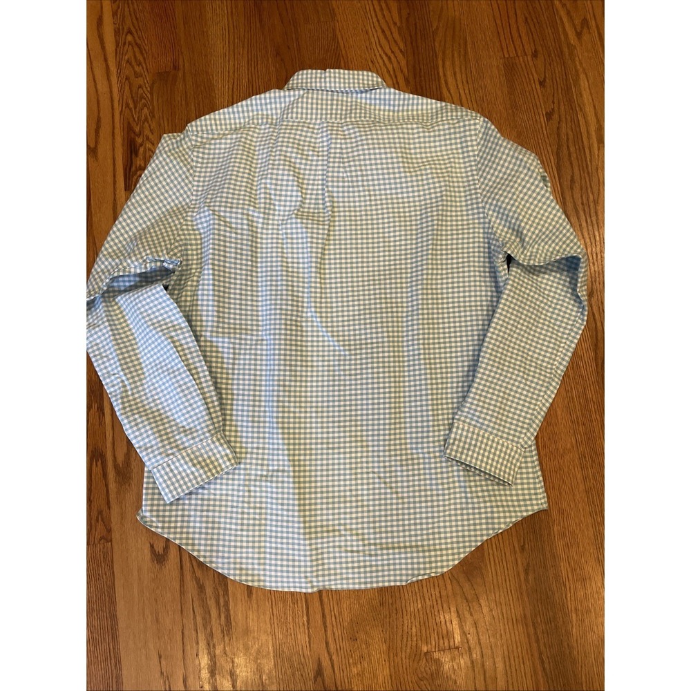 Ralph Lauren Men's Button Up Shirt Blue Gingham Plaid Flesh Pony Size XL - Picture 3 of 11